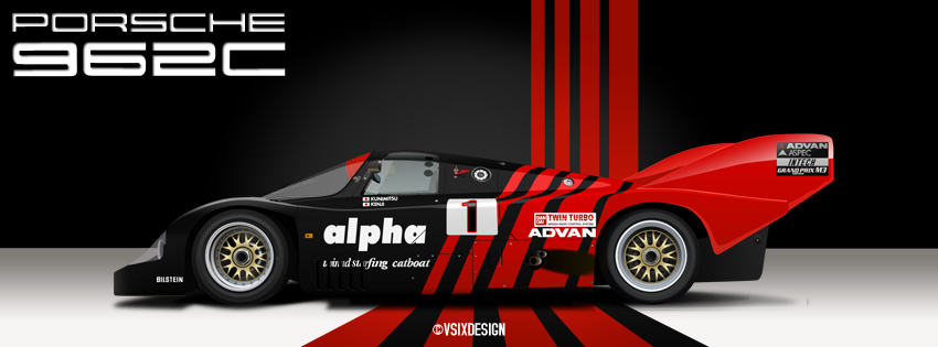 Porsche 962C-011 | Alpha Advan | Black & Red Livery